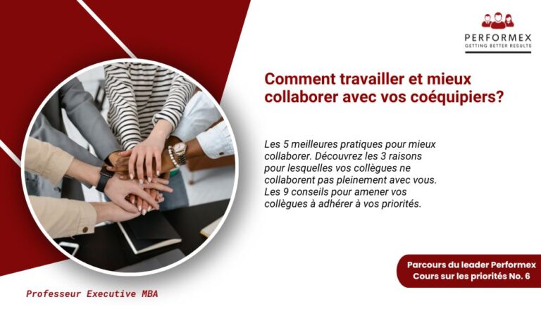 6. Parcours Priorités: Comment travailler et mieux collaborer avec vos collaborateurs?